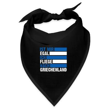 Griechen Grieche Griechenland - Bandana Dreieckstuch - Schwarz - Vorne