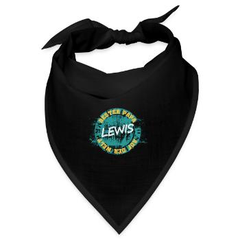 Vatertag Lewis - Bandana Dreieckstuch - Schwarz - Vorne