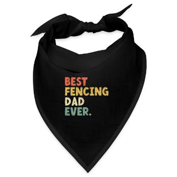 Bester Fechtvater aller Zeiten Schwert Degen Fechter Vater - Bandana Dreieckstuch - Schwarz - Vorne