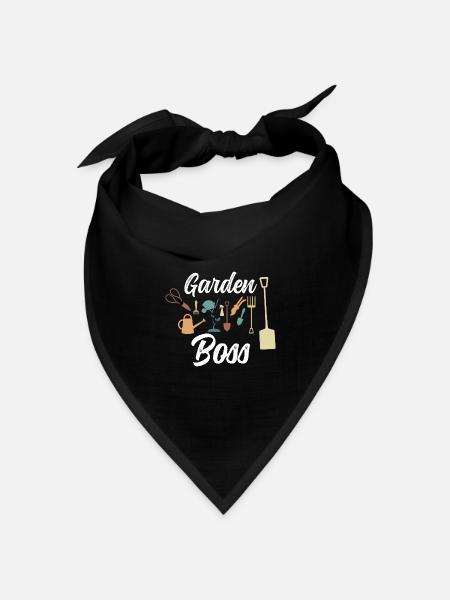 Garten Boss Gärtner Pflanze Gärtnern Blumen Sommer - Bandana Dreieckstuch - Schwarz