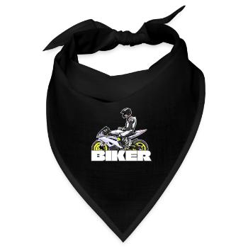 Motorcycle Lifestyle / Motorrad / Motorräder biker - Bandana Dreieckstuch - Schwarz - Vorne
