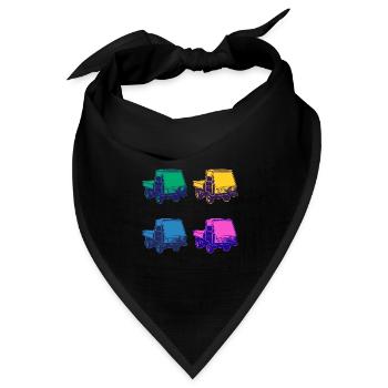 Multicar M25 Multicar Neu Multricar Lastkraftwagen - Bandana Dreieckstuch - Schwarz - Vorne