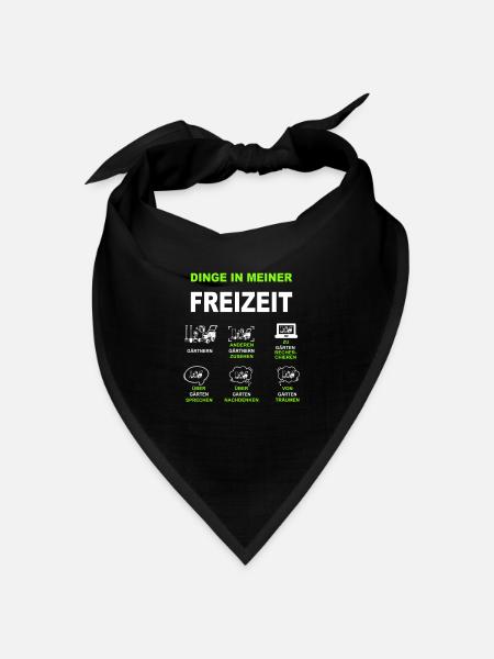 Garten Gärtner Gartenbau Gartenarbeit Blumen Natur - Bandana Dreieckstuch - Schwarz