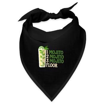 One Mojito Two Mojito Three Mojito Floor 2 - Bandana Dreieckstuch - Schwarz - Vorne