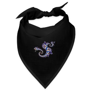 Julia Fraktal - Bandana Dreieckstuch - Schwarz - Vorne