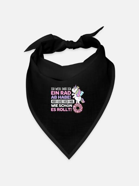 Ich Weiß Dass Ich Ein Rad Ab Habe Aber Guck Doch M - Bandana Dreieckstuch - Schwarz