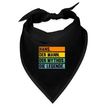 Hans - Bandana Dreieckstuch - Schwarz - Vorne
