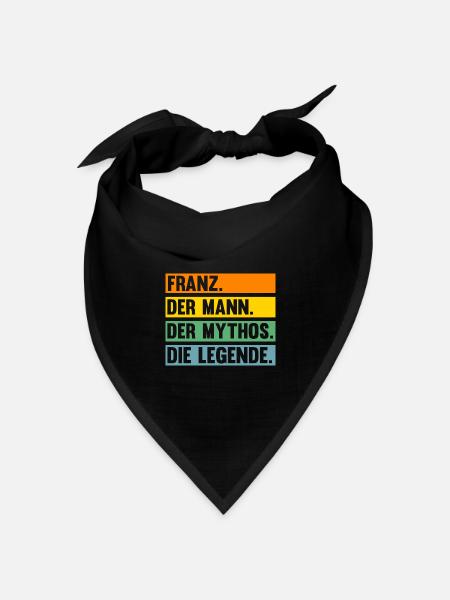Franz - Bandana Dreieckstuch - Schwarz