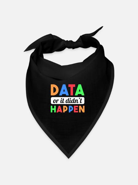 Verhaltensanalytiker/Daten oder es ist nichts pass - Bandana Dreieckstuch - Schwarz