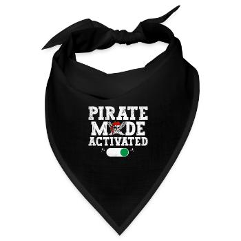 Piratenmodus Aktiviertes Piratenjugend-Design - Bandana Dreieckstuch - Schwarz - Vorne