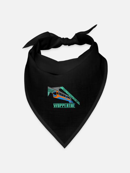 Wuppertal Schwebebahn - Bandana Dreieckstuch - Schwarz