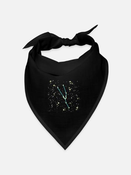 Stier Sternzeichen Weltall Design - Bandana Dreieckstuch - Schwarz