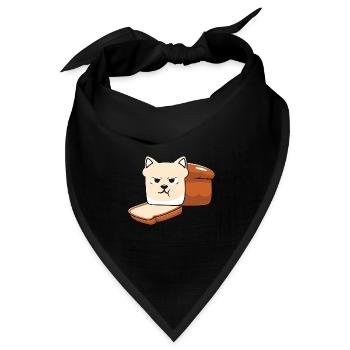 Halloween Katze Hexe - Bandana Dreieckstuch - Schwarz - Vorne