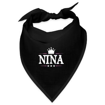 Nina - Bandana Dreieckstuch - Schwarz - Vorne