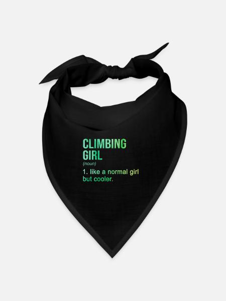 Climbing Girl Like A Normal Girl But Cooler Rock B - Bandana Dreieckstuch - Schwarz
