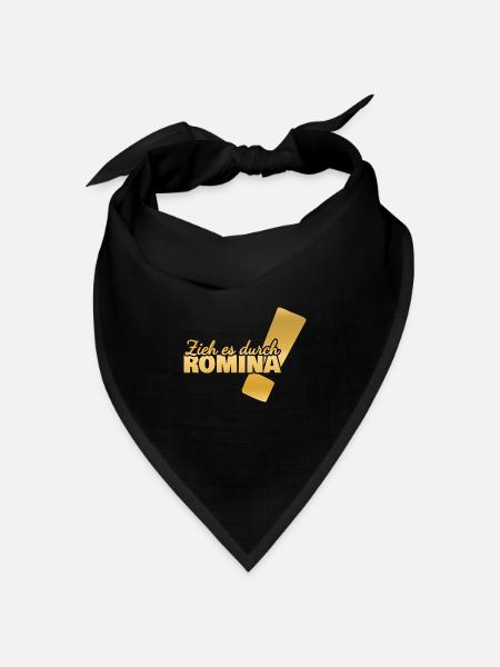 Durchhalten Romina - Bandana Dreieckstuch - Schwarz