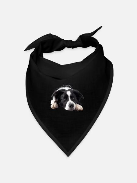 Border Collie - Bandana Dreieckstuch - Schwarz