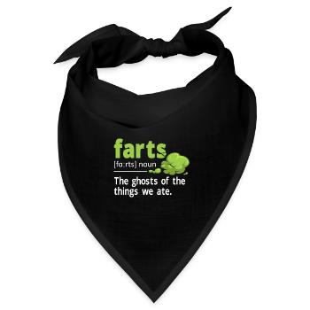 Furz Furzen Pupsen - Bandana Dreieckstuch - Schwarz - Vorne