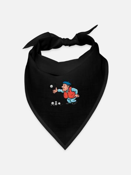 Franzose spielt Petanque für einen Petanque - Bandana Dreieckstuch - Schwarz