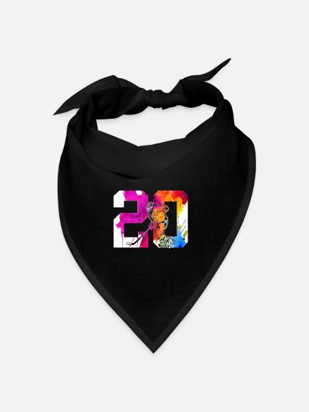 NUMMER 20 EISHOCKEY 20. GEBURTSTAG - Bandana Dreieckstuch - Schwarz