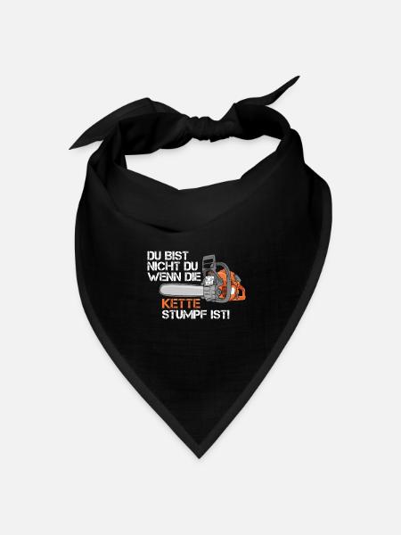 Forstwirt Förster Holzfäller Schreiner Kette - Bandana Dreieckstuch - Schwarz