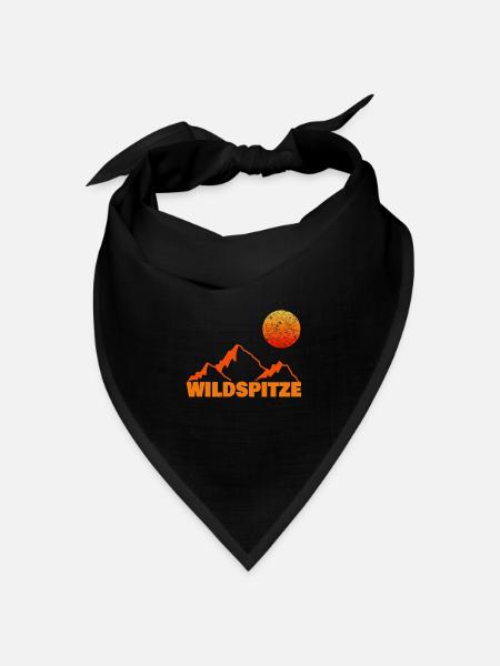 wildspitze - Bandana Dreieckstuch - Schwarz