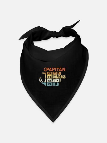 Papitän - Bandana Dreieckstuch - Schwarz