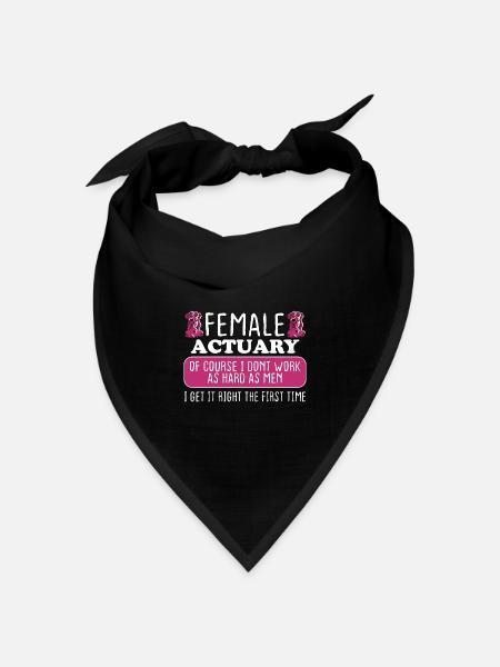 Female Actuary Get It Right The First Time - Bandana Dreieckstuch - Schwarz