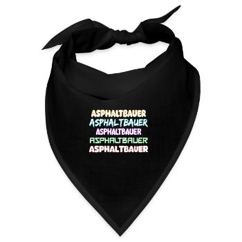 Asphaltbauer als Job - Bandana Dreieckstuch - Schwarz - Vorne