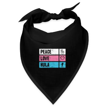 Hulla Hoop Hula Reifen Hullern Geschenk - Bandana Dreieckstuch - Schwarz - Vorne