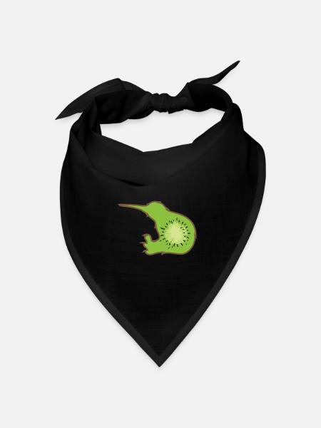 Kiwi vogel - Bandana Dreieckstuch - Schwarz
