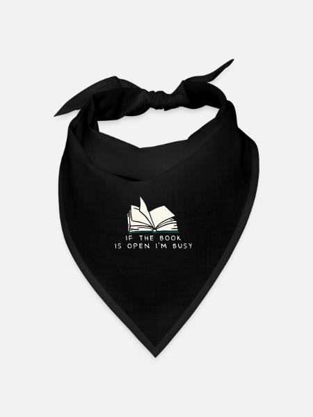 Bücher Lesen Leseratte Buch - Bandana Dreieckstuch - Schwarz