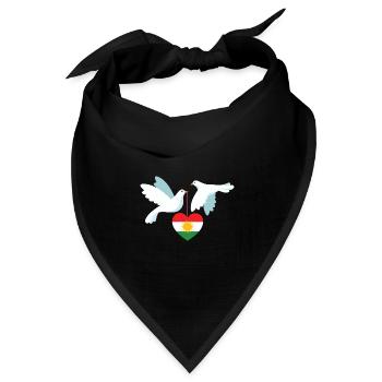 Kurdistan Kurdisch Kurdistan Shirt Lustig Kurdista - Bandana Dreieckstuch - Schwarz - Vorne