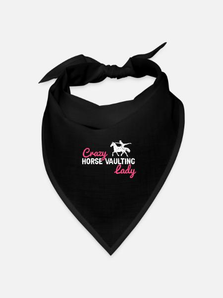 Voltigieren Design und Voltigieren Pferde Designs - Bandana Dreieckstuch - Schwarz