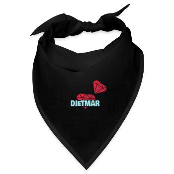 Kostbar Dietmar - Bandana Dreieckstuch - Schwarz - Vorne