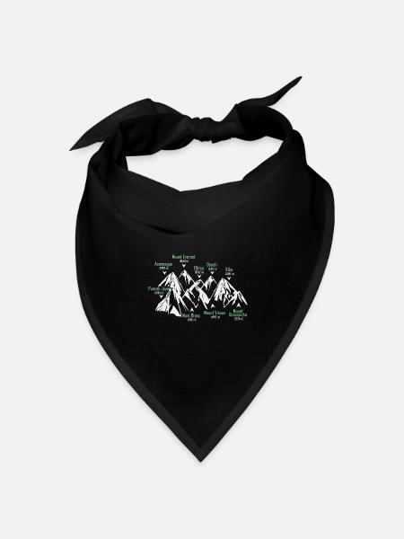 The Seven Summits - Bandana Dreieckstuch - Schwarz