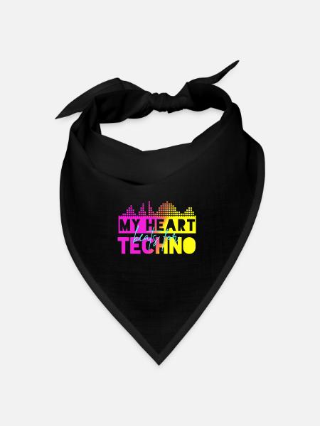 Techno-Beats - Bandana Dreieckstuch - Schwarz