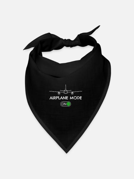 Flugzeug Pilot Fliegen Flugmodus An I Geschenk - Bandana Dreieckstuch - Schwarz