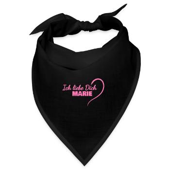 LiebeDich Marie - Bandana Dreieckstuch - Schwarz - Vorne