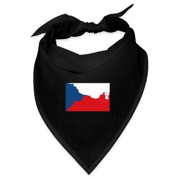 Tschechien - Bandana Dreieckstuch - Schwarz - Vorne