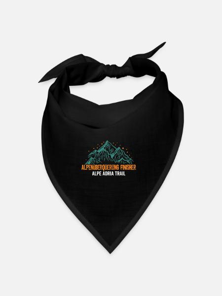 Alpenüberquerung Finisher Alpe Adria Trail - Bandana Dreieckstuch - Schwarz