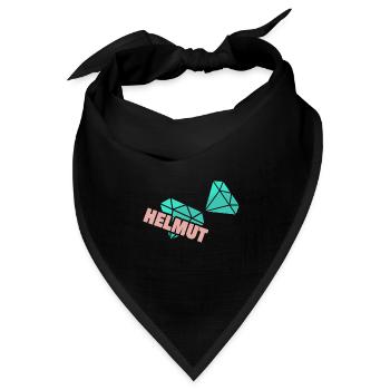Papa Helmut - Bandana Dreieckstuch - Schwarz - Vorne