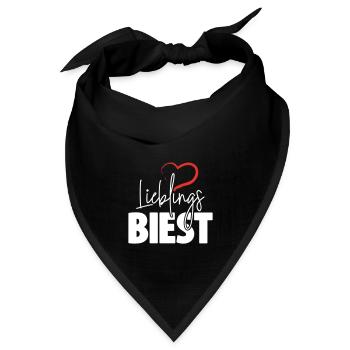 Lieblingsbiest - Bandana Dreieckstuch - Schwarz - Vorne