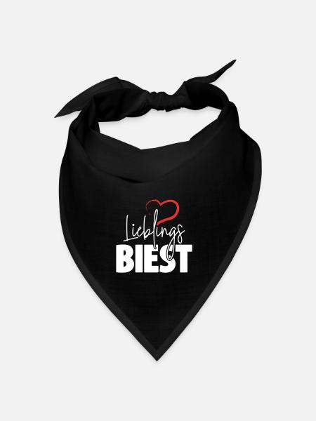 Lieblingsbiest - Bandana Dreieckstuch - Schwarz