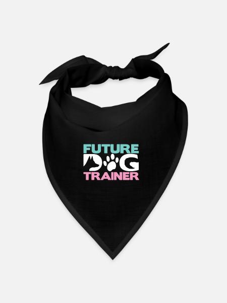 Hundetrainer Hundetraining Hund - Bandana Dreieckstuch - Schwarz