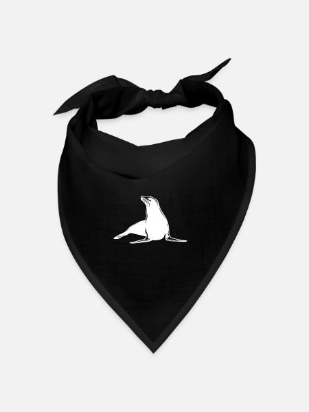 Robbe Tier - Bandana Dreieckstuch - Schwarz