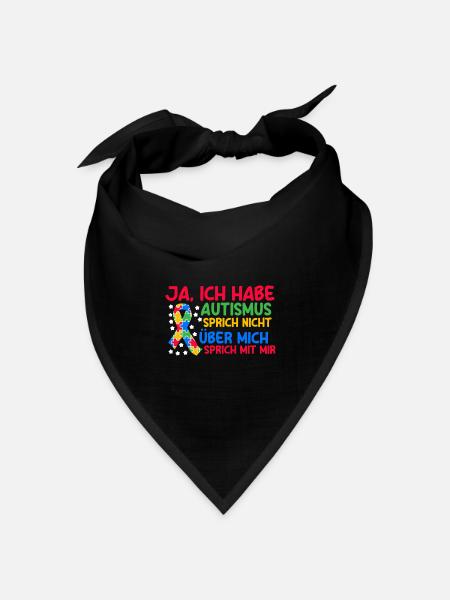 Autismus Autist Autisten - Bandana Dreieckstuch - Schwarz