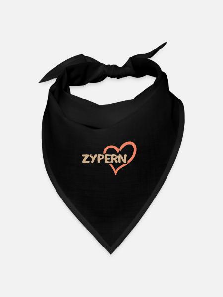 Zypern als Zypern - Bandana Dreieckstuch - Schwarz