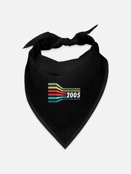 Vintage 2005 05 Geburtstag Retro Jahrgang Geschenk - Bandana Dreieckstuch - Schwarz