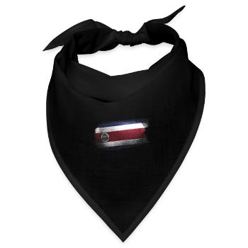 Costa Rica - Bandana Dreieckstuch - Schwarz - Vorne